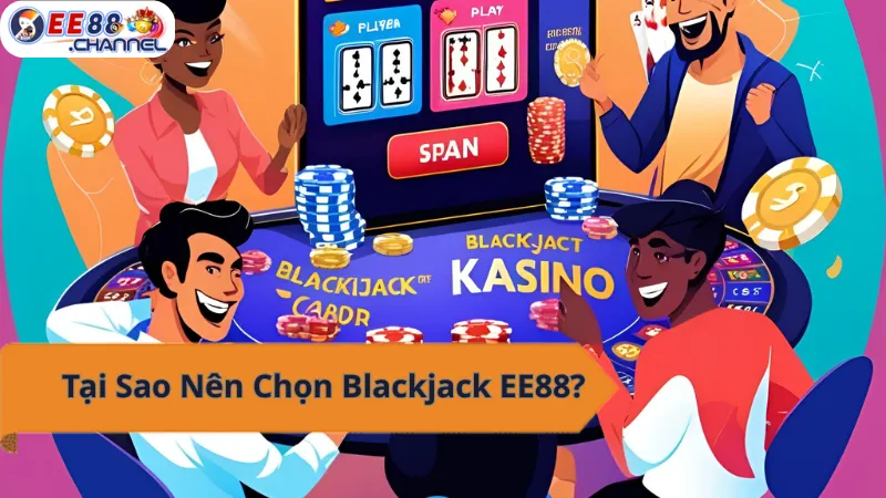 Blackjack EE88: Giao diện đẹp, chơi mượt, thưởng hấp dẫn.